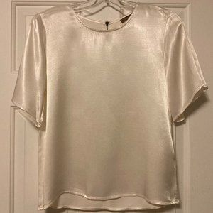 Lilla P Shiny Flowy Back Zip Top